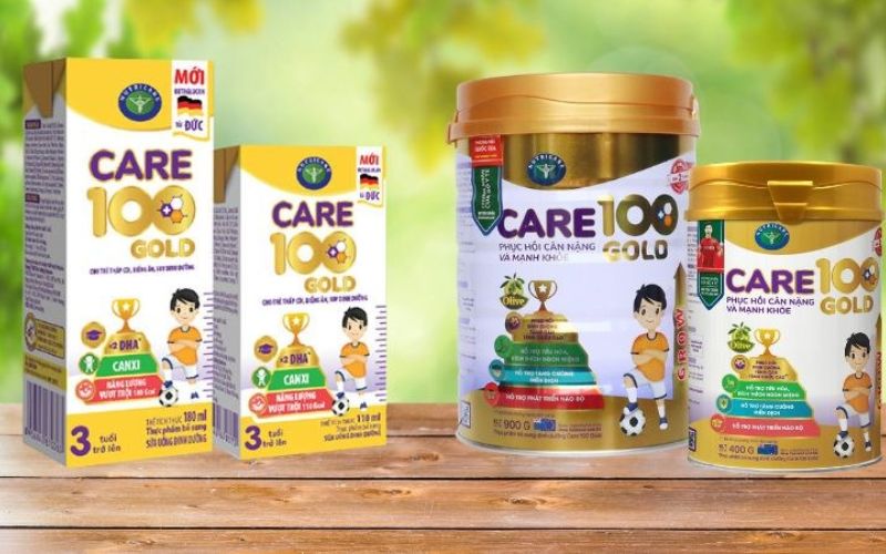 Sản phẩm Care 100 Gold Grow giúp trẻ phát triển xương 