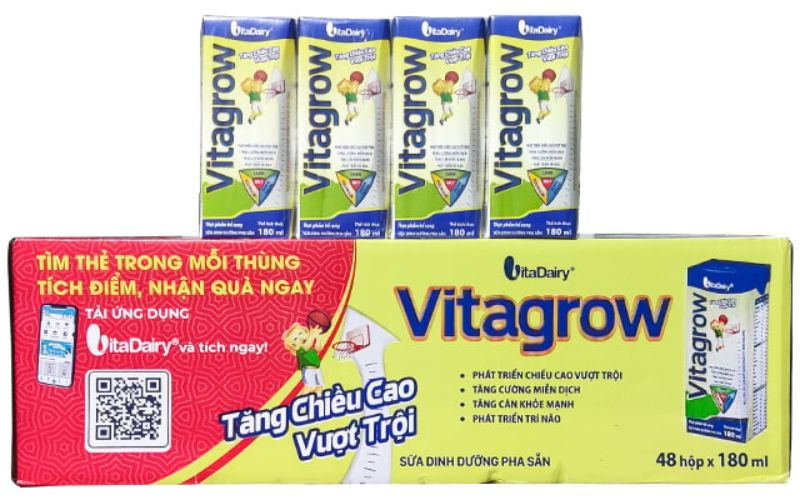 Sữa Vitagrow bổ sung canxi giúp trẻ chắc xương