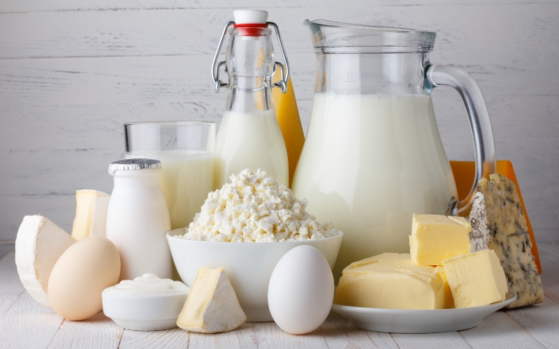 Sữa là các thực phẩm từ sữ chứa nhiều hàm lượng protein 